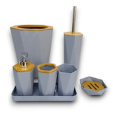 Organizador para Baño de color Gris de Plástico 6 piezas